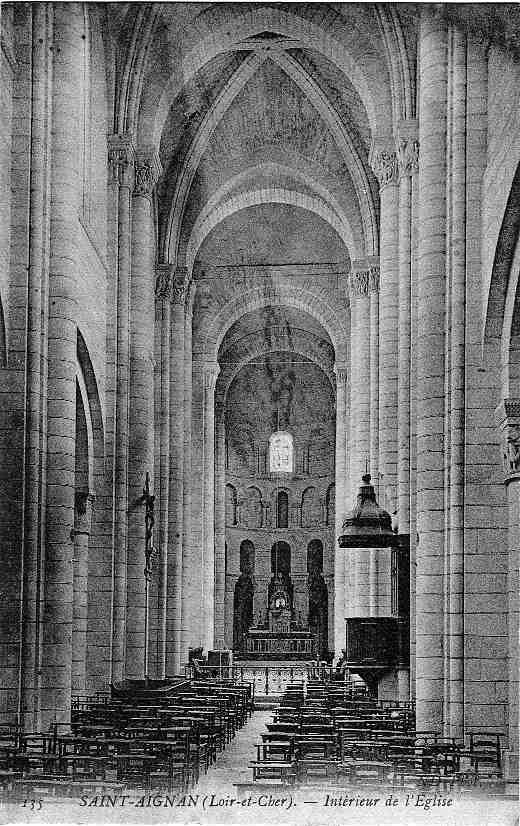 Cpa  Saint-Aignan . Intérieur De L´Eglise. - Saint Aignan