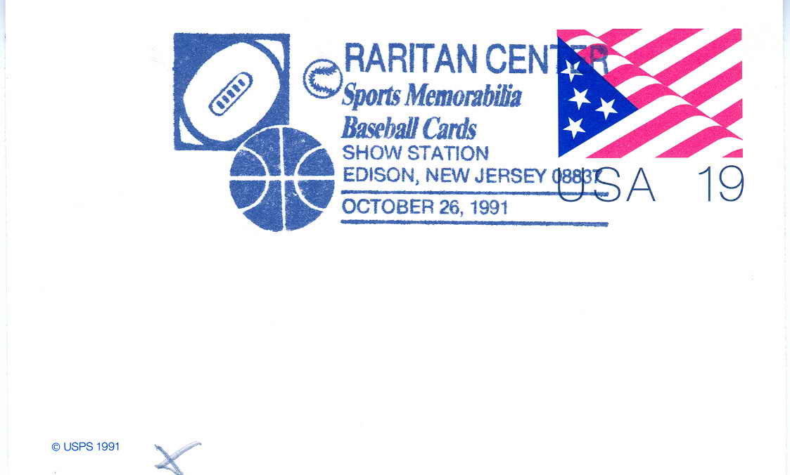 OBLITERATION TEMPORAIRE BASKET BALL USA 1991 A EDISON RARITAN CENTER MUSEE DU SPORT - Basketball