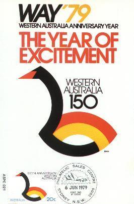 Australia - 1979 Western Australian Anniversary Year Maximum Card. Cancelled First Day Of Issue. Swan - Cartes-Maximum (CM)