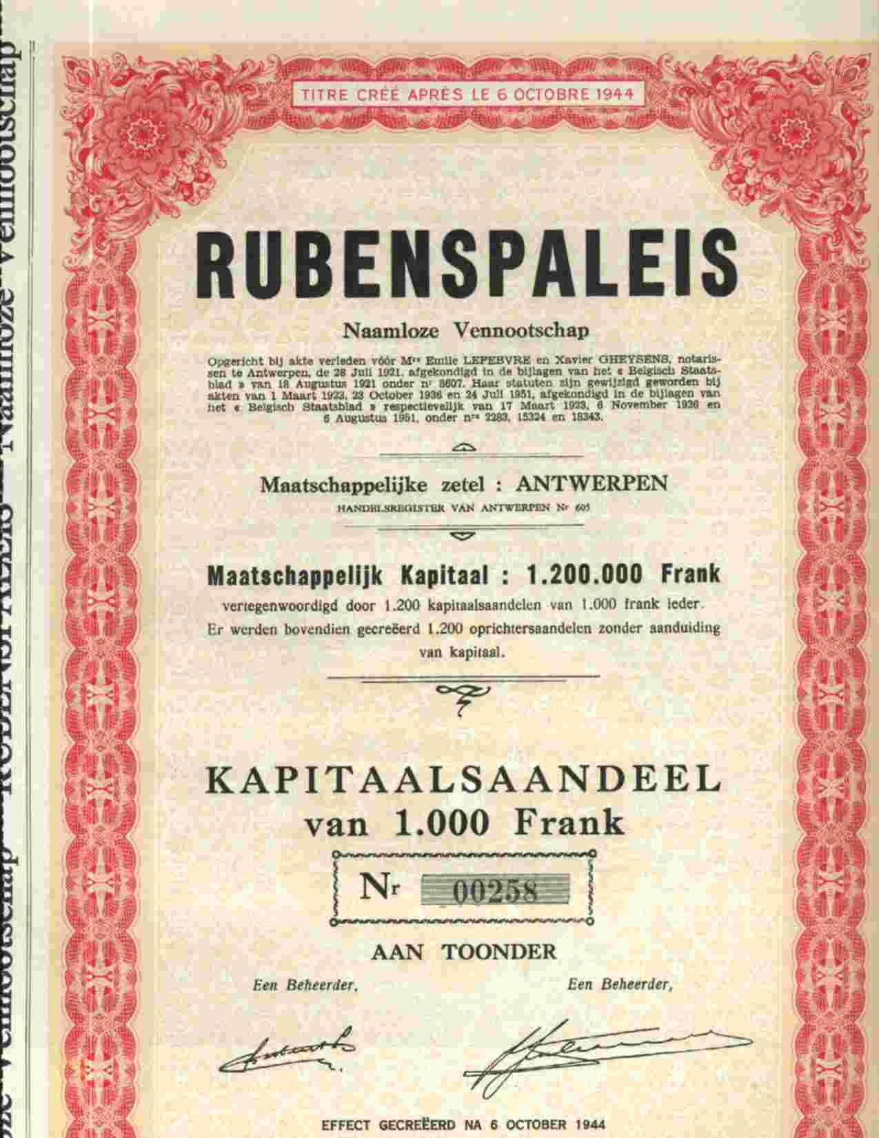 RUBENSPALEIS (ANTWERPEN) CINEMA - Film En Theater