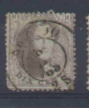 N° 14 Cachet à Date EECLOO RR Sur 10c Et ***SUPERBE*** - 1863-1864 Medaglioni (13/16)