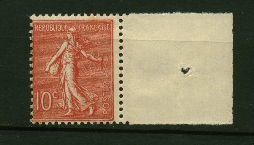 France ** N° 129c 10c Rose Foncé III Semeuse Fond Lignée BDF - 1903-60 Säerin, Untergrund Schraffiert