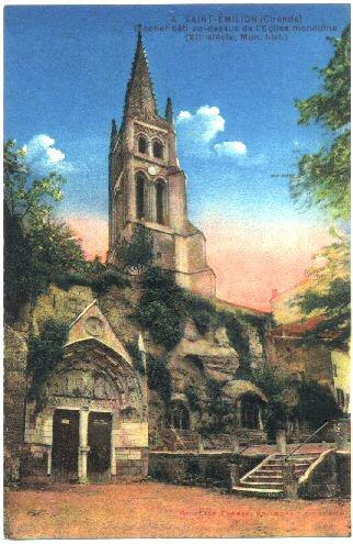 33 - Saint-Emilion - Clocher Bati Au-dessus De L´Eglise Monolithe - CPA Couleur - Ed. GF N° 4 - Saint-Emilion