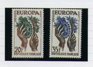 France  1122/23  **  Cote 2,30€ - 1957