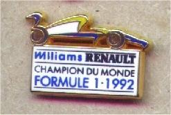 PIN'S WILLIAMS RENAULT SIGNE ARTHUS BERTRAND [4412] - Renault