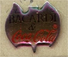PIN'S COCA-COLA ET BACARDI RON [4444] - Coca-Cola