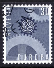 SUISSE : 1967 (Obl-VFU) Yvert 783 - Cote &euro; 0,30 : Europa 1967 - 1967