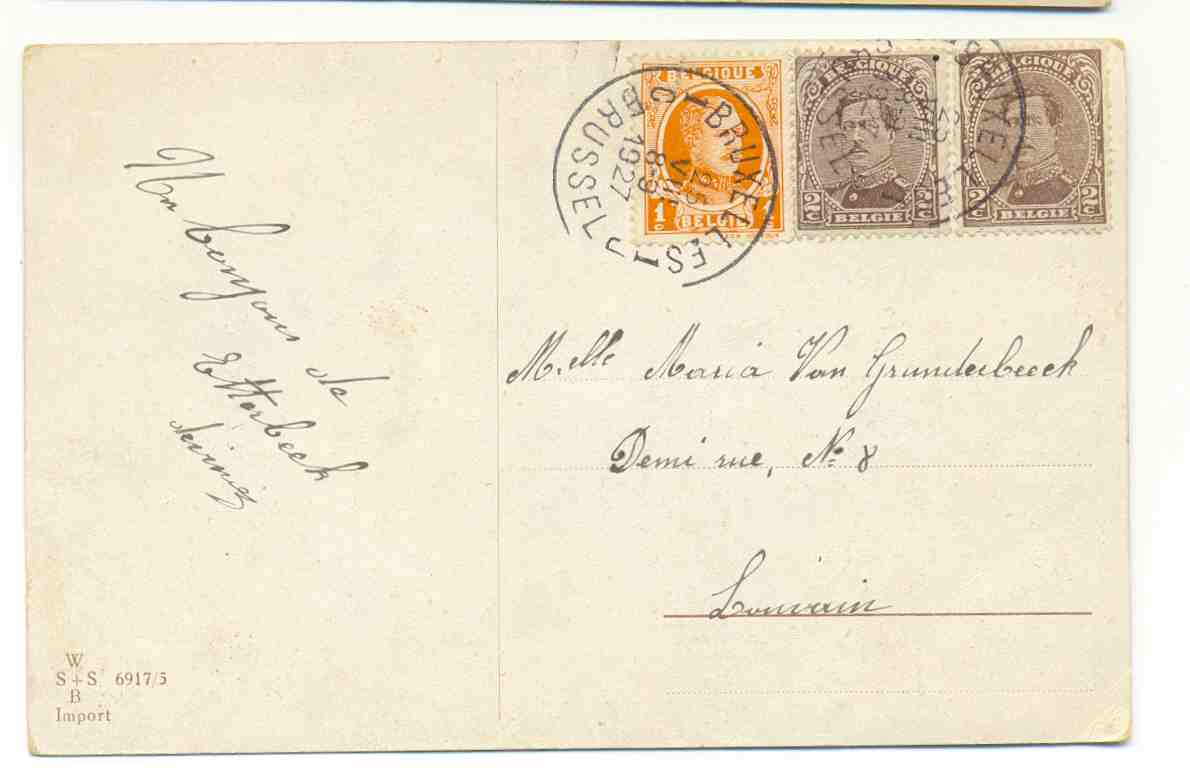 1927 , Ocb Nr 136 X 2, Nr 190 !!! , Stempel Brussel Zie Scans (d3 - 97) - 1922-1927 Houyoux