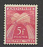 ANDORRE TAXE  N° 29*   Côte YT 2.30 Euro - Unused Stamps