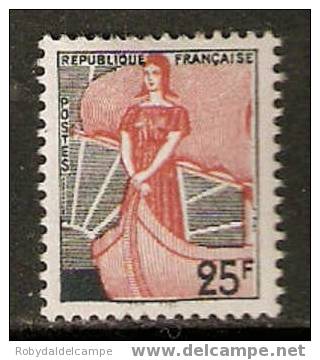 FRANCE - 1959 - Yvert # 1216 - état: Neuf Avec Trace De Charnière - 1959-1960 Marianne à La Nef