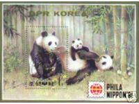 Pandabeer Corée Nord Korea Yvertn° Bloc 79 (°) Oblitéré Faune - Ours