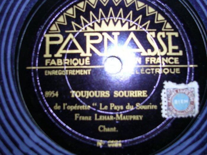 Franz Lehar - Mauprey - Eddy   CHANTS - 78 Rpm - Gramophone Records