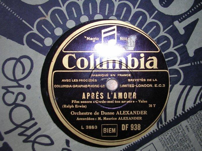 Maurice ALEXANDER Accordéon Et Son Orchestre De Danse. - 78 T - Disques Pour Gramophone