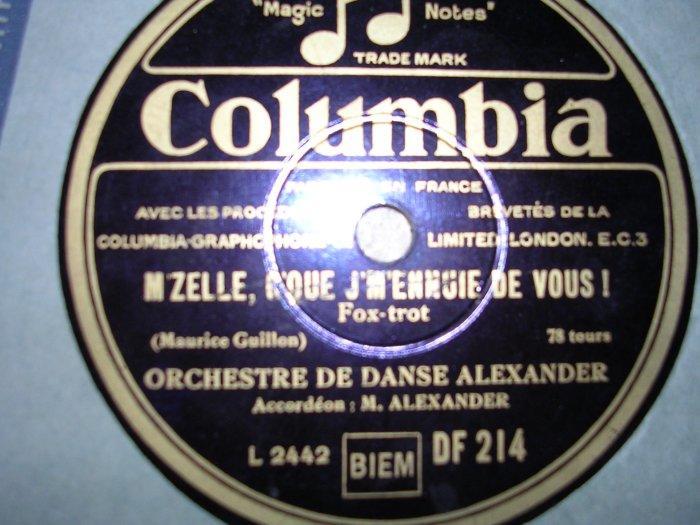 M. ALEXANDER Accordéoniste Et Son Orchestre De Danse. - 78 Rpm - Schellackplatten