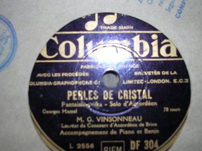 M. G. VINSONNEAU Accordéoniste Avec Accompagnement Piano Et Banjo. - 78 Rpm - Gramophone Records