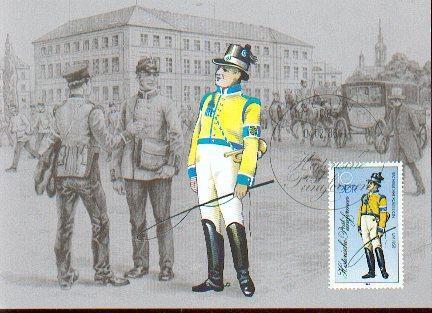 ALLEMAGNE DDR CARTE MAXIMUM NUM.YVERT 2620 UNIFORME DES POSTES - Maximum Cards