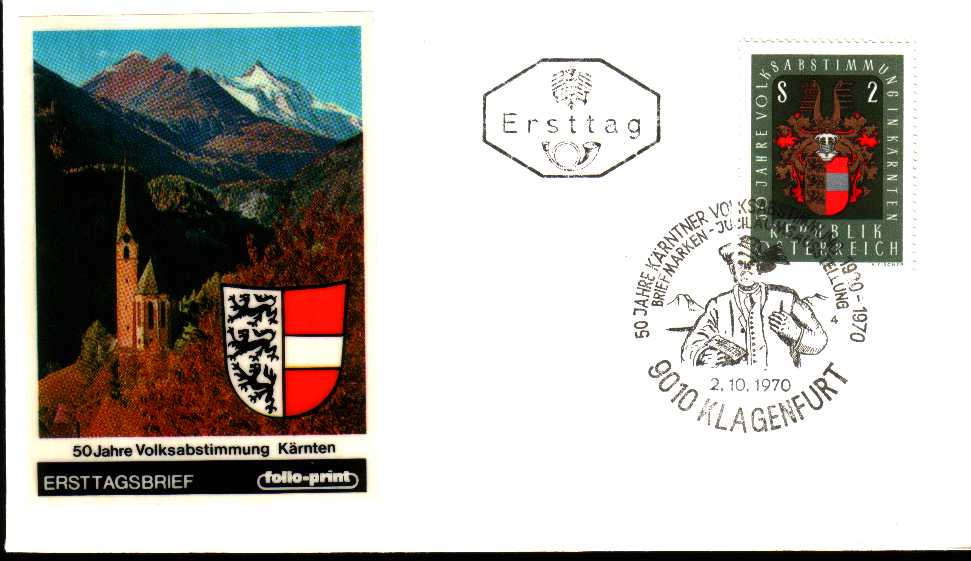 Autriche 1970  Fdc  Armoiries  Plébiscite De Carinthie - Timbres