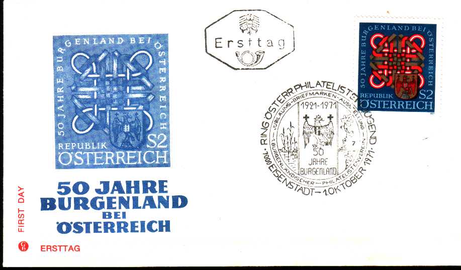 Autriche 1971  Fdc  Armoiries Burgenland - Francobolli