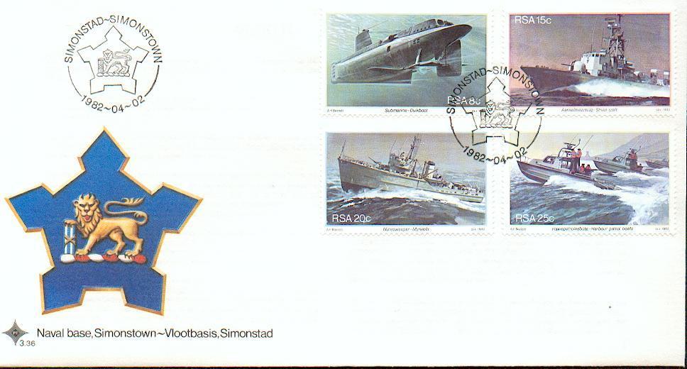 FDC Zuid-Afrika (A1255) - Sous-marins