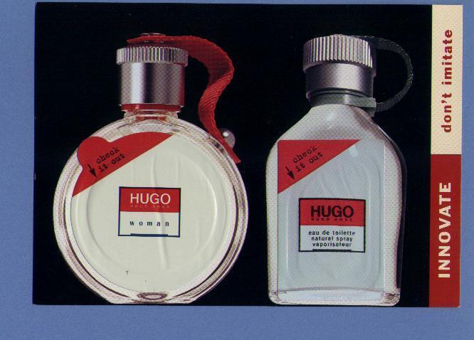 Hugo Boss  (format Carte Postale) Avec Patch  (U.S.A.) - Modern (from 1961)