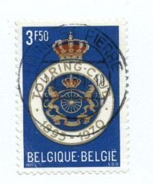 (3380) Belgique 1971 Y&t N°1569.  75e Anniversaire Du Touring-Club De Belgique. - Oblitérés