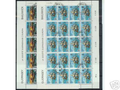 Cept 1982 Guernsey Yvertnr. 248-49 Feuillet De 20 Oblitéré (°) Cote 30 Euro - 1982