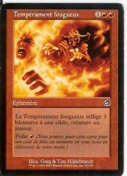 Temperament Fougueux           Tourment - Cartes Rouges