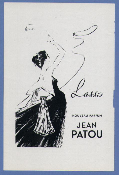 JEAN PATOU  - Lasso  - Pub. Magazine Année ´50   (format : 15 X 23 Cm.) - Other & Unclassified