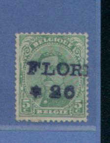 137  Met Naamstempel FLORENNE Met Datum (violet)  (noodstempel) - 1915-1920 Albert I