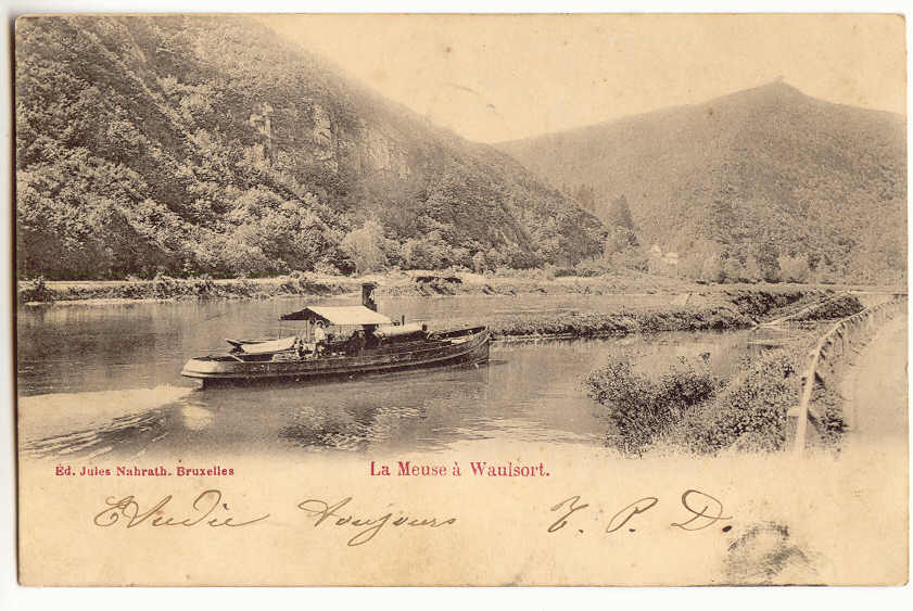 1242 - La Meuse à  WAULSORT    * Bateau * - Hastière