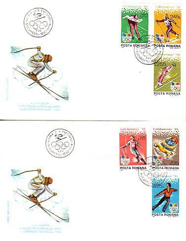 ROMANIA / Roumanie OLYMPIC GAMES - LILLEHAMMER   6v.+S/S - 3 FDC - Inverno1994: Lillehammer