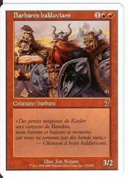Barbares Balduvians - Cartes Rouges
