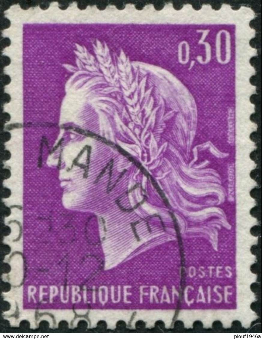 Pays : 189,07 (France : 5e République)  Yvert Et Tellier N° : 1536 (o) - 1967-1970 Marianne Van Cheffer