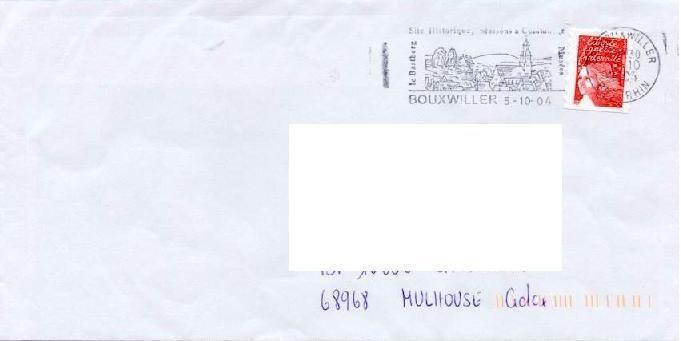 Flamme Postale Lettre BOUXWILLER : Maison à Colombage Musée Bastberg 2004 - Museums