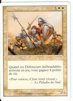 Defenseurs Inebranlables - Cartes Blanches