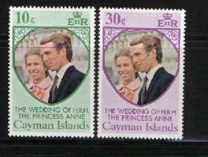 CAYMAN ISL   Mint Never Hinged Stamps Wedding Anne (2 Values) #490 - Kaaiman Eilanden