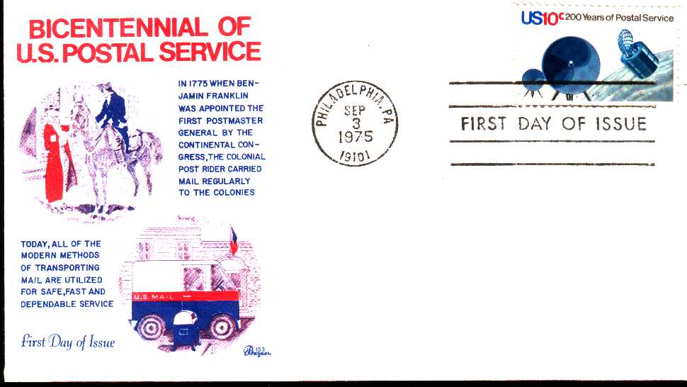 Usa 1975 Fdc Philatélie  US Postal Service  Poste Transport Satellite Télécommunications Boîte Aux Lettres - Sonstige & Ohne Zuordnung