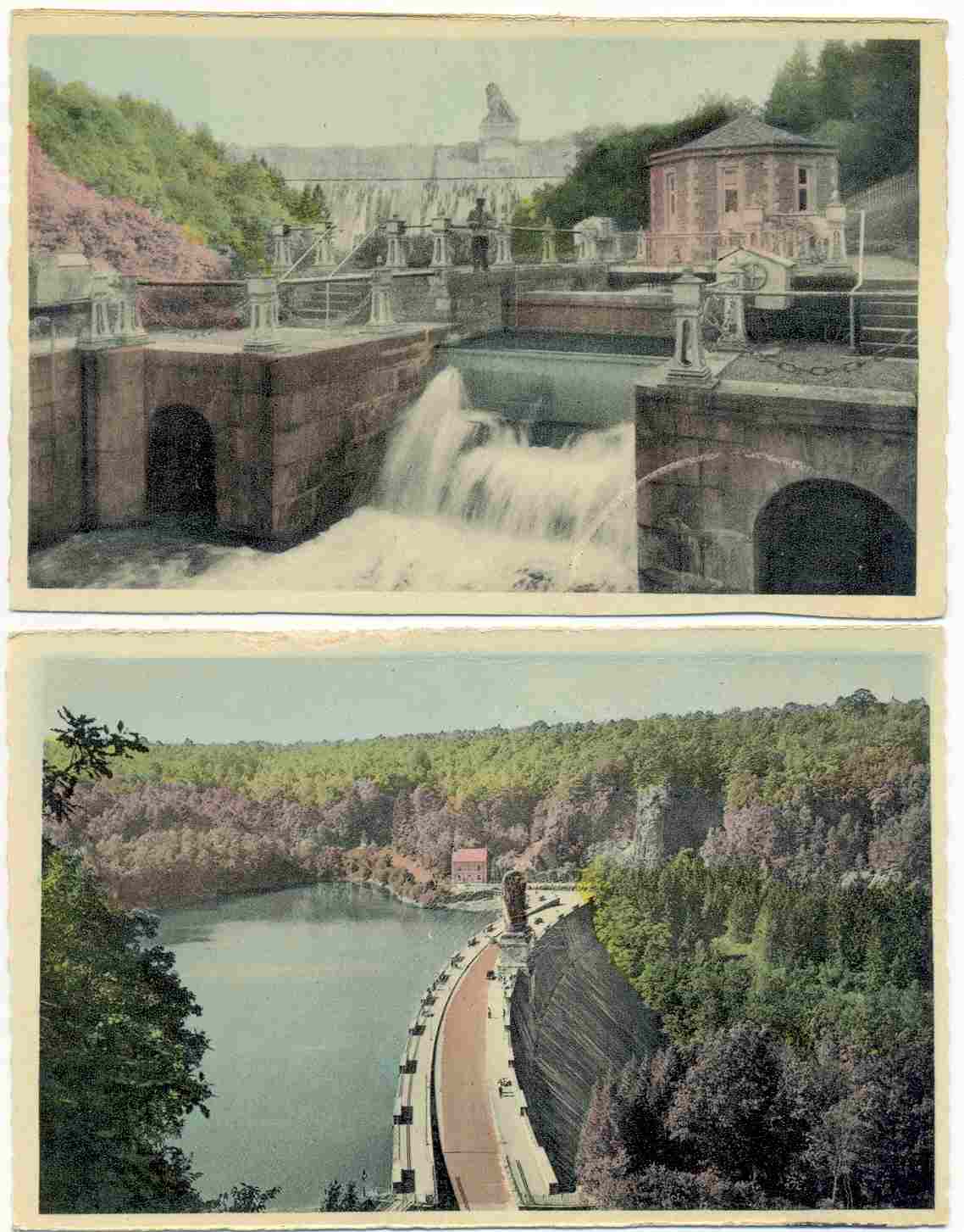 Gileppe , 8 Oude Postkaarten , Achterzijden Gekleefd Geweest In Boek   (d5-53) - Gileppe (Barrage)
