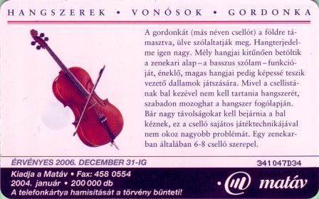 Hungary - P2004-01 Gordonka - Cello - Instrument Serie - Ungheria