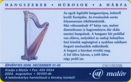 Hungary - P2004-31 - Hárfa - Harp - Istruments Series - Hongrie