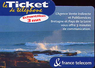 @+ Ticket Trance Télécom -BRETAGNE- 3 MNS. NEUF ! - Billetes FT