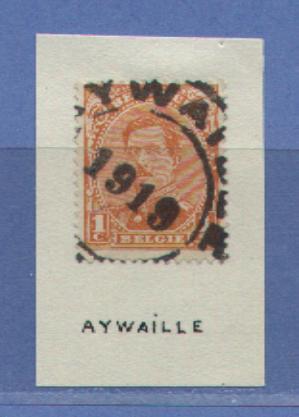 135 Met Dubbelringstempel Van 1919 Van  AYWAILLE    (noodstempel) - 1915-1920 Albert I