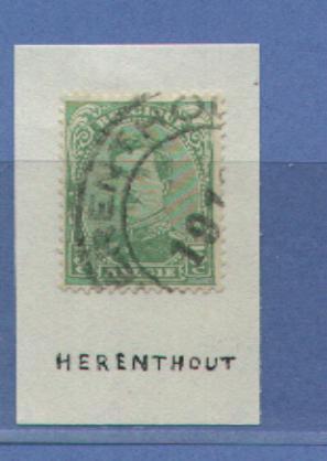 137 Met Dubbelringstempel Van 1919 Van  HERENTHOUT     (noodstempel) - 1915-1920 Albert I