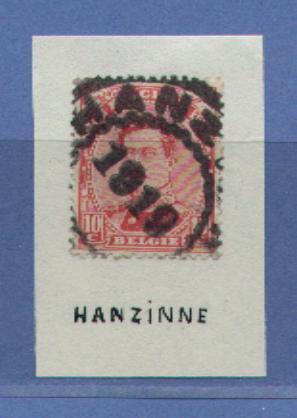 138 Met Dubbelringstempel Van 1919 Van  HANZINNE   (noodstempel) - 1915-1920 Albert I