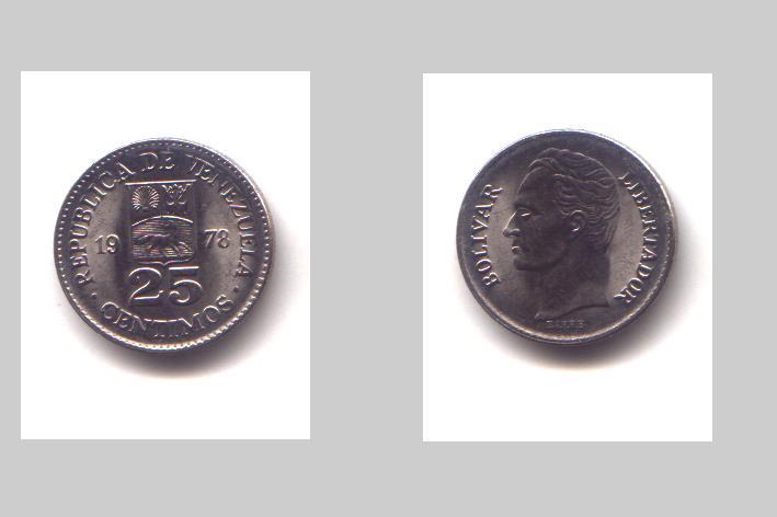 25 CENTAVOS 1978 - Venezuela