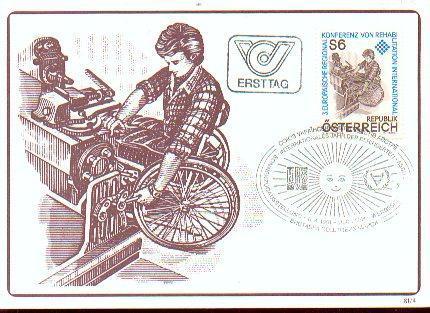 AUTRICHE Carte Maximum Num.Yvert 1496 COFERENCE REINSERTION DES HANDICAPES - Maximumkaarten