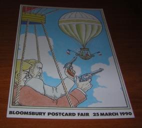 Cpm Anglaise Pub Expo Cartophile Cartophilie Montgolfiere Hot Air Balloon - Luchtballon