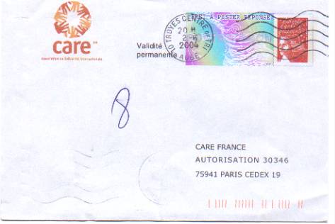 PAP Réponse CARE France - Oblitéré - N° 0307743 - PAP: Antwort/Luquet