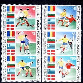 M254 - Roumanie Yv.no.3878/83 Neufs** - Championnat D'Europe (UEFA)