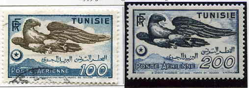 Tunisie PA 13 à 14 Obl * - Airmail